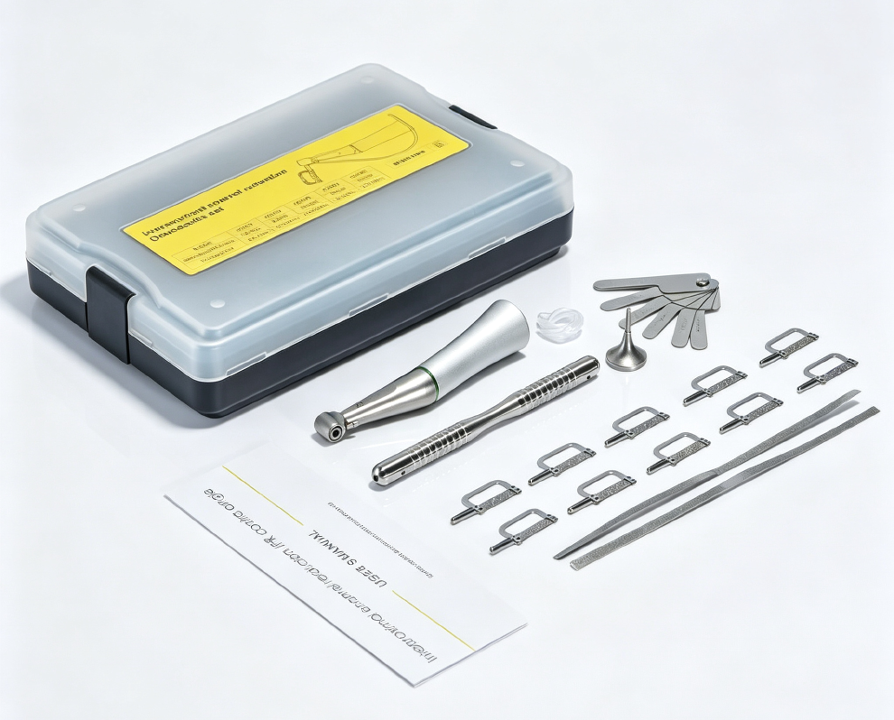 Dental IPR Interproximal Reduction Set with 4:1/1:1 Contra Angle and Strips